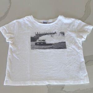 Princess Polly White Short Sleeve Tee Casual Graphic